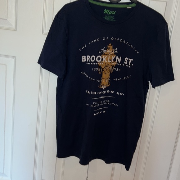 Mexx Navy vintage style cotton unisex short sleeve T-shirt Sz S - Picture 3 of 11